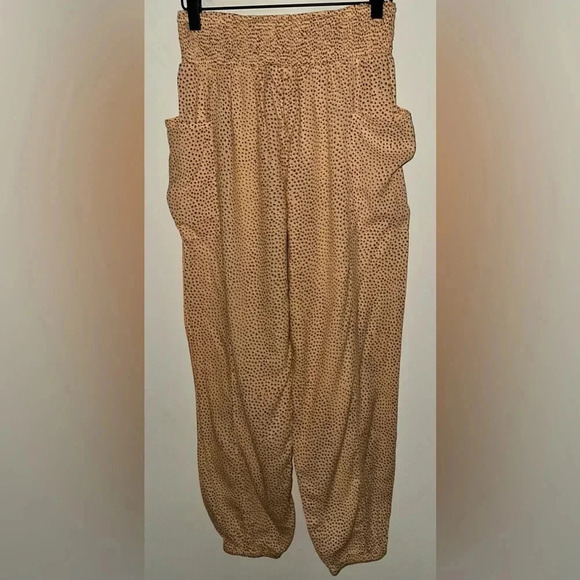 Aerie Women’s Easy Pocket Jogger Pants in Orange/Brown Leopard Print Size S - Picture 3 of 5